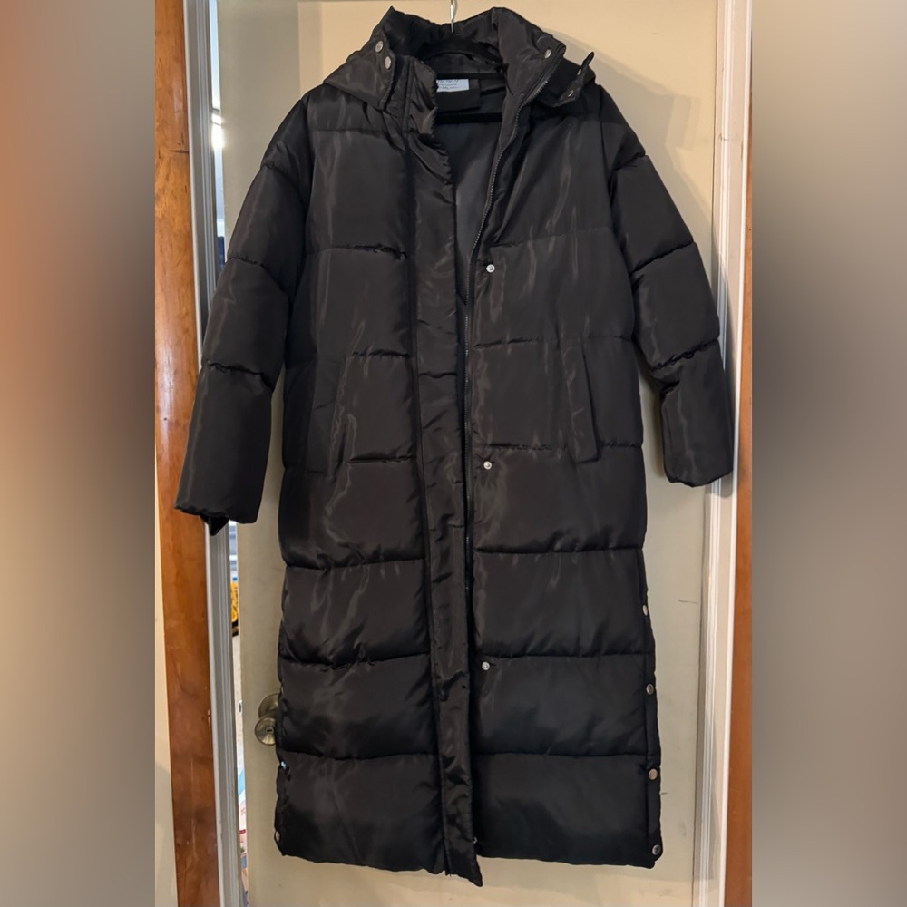 Long Black Puffer Coat